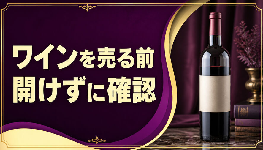 ワインを売る前に何を見る？液面・ラベル・栓の確認手順