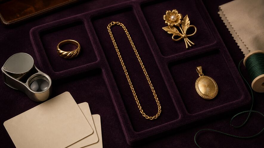 金色のアクセサリーを見つけたら最初に分ける