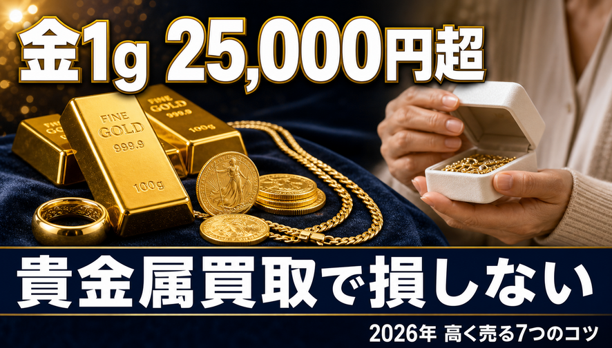 貴金属買取で損しない｜2026年最新相場と高く売る7つのコツ