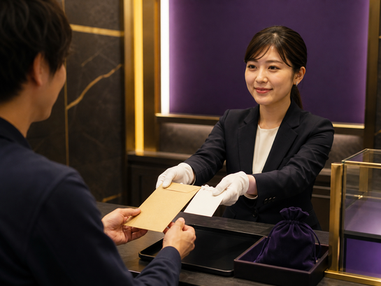 お金を受け取る